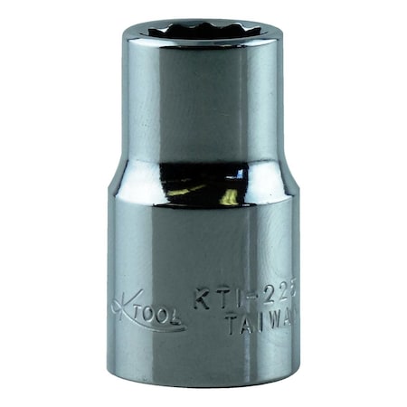 K-Tool International 3/8" Drive, 1/4" SAE Socket, 12 Points, 12Pt, 1/4", 3/8"Dr KTI-22508